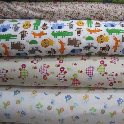 품질  Tear-Resistant Soft Cotton Fabric 100%Cotton Flannel Fabric For Baby Bedding Sets / Blanket / Home Textile 공장